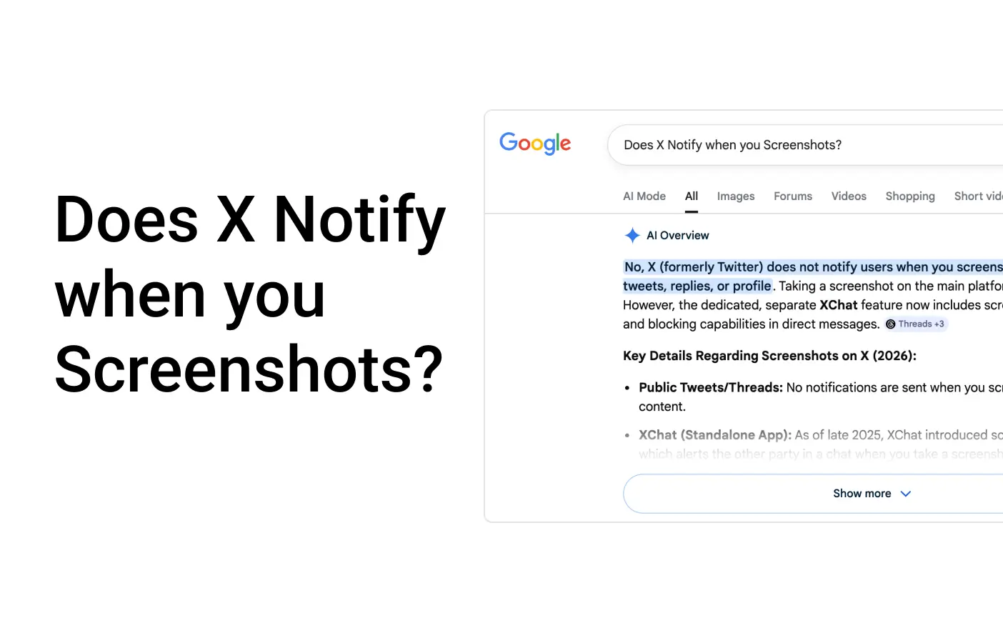 Does X Notify Screenshots?