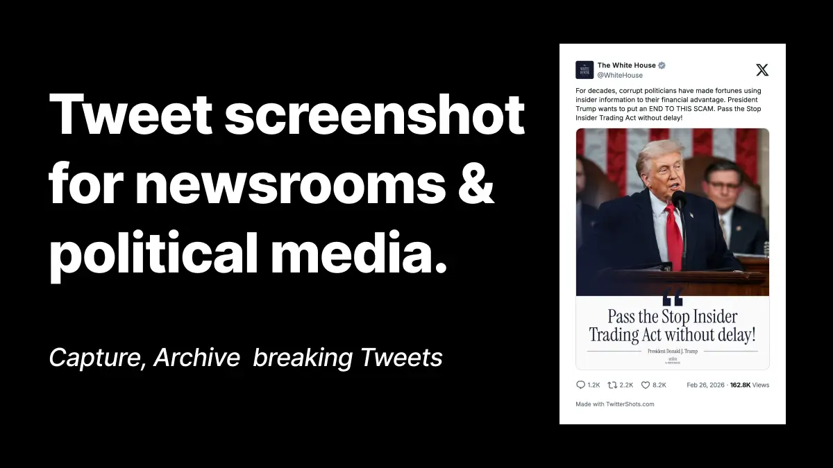 Tweet Screenshots for Newsrooms: Capture, Archive Deleted Tweets