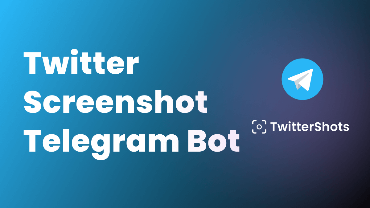 How to build a twitter screenshot telegram bot