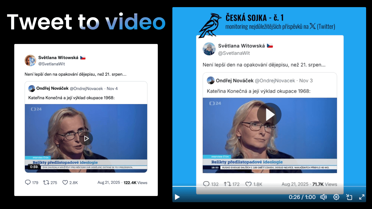 Convert tweets to video