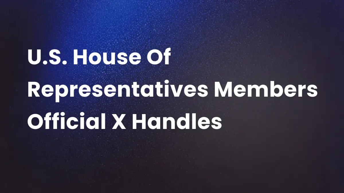 Us House of representatives x handles List
