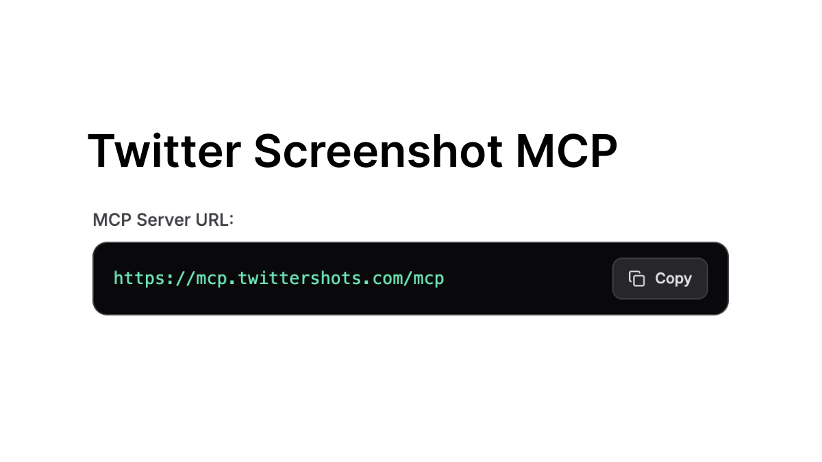 Twitter Screenshot MCP — create Twitter and X post screenshots in AI chats