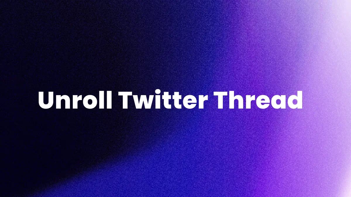 Unroll Twitter thread — expanded tweets as one readable article
