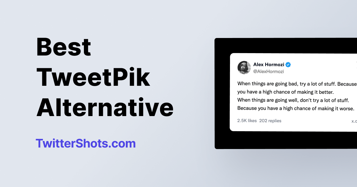 Best TweetPik Alternative: TwitterShots Tweet Screenshot API