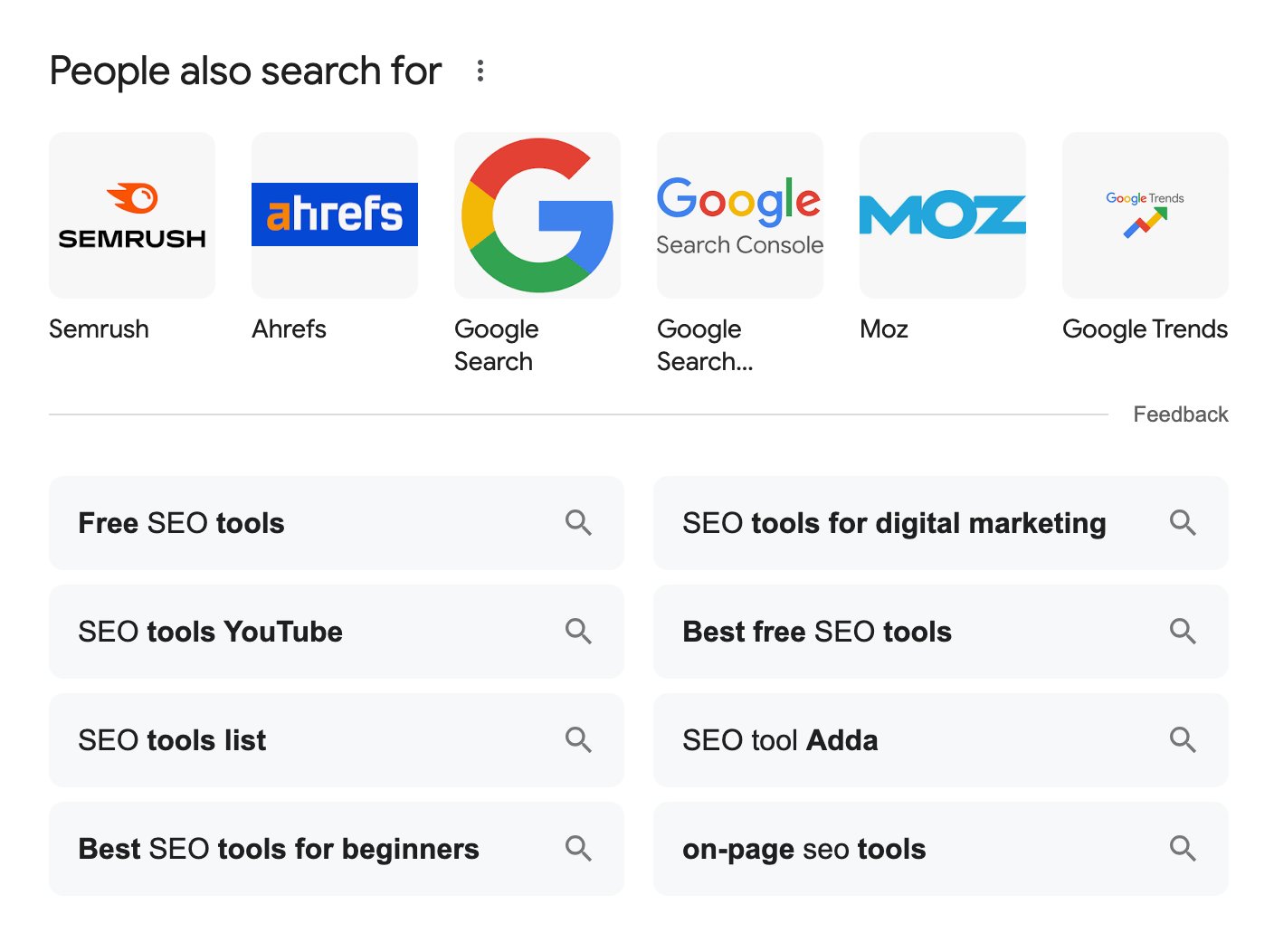 Google People also search for tweet screenshot