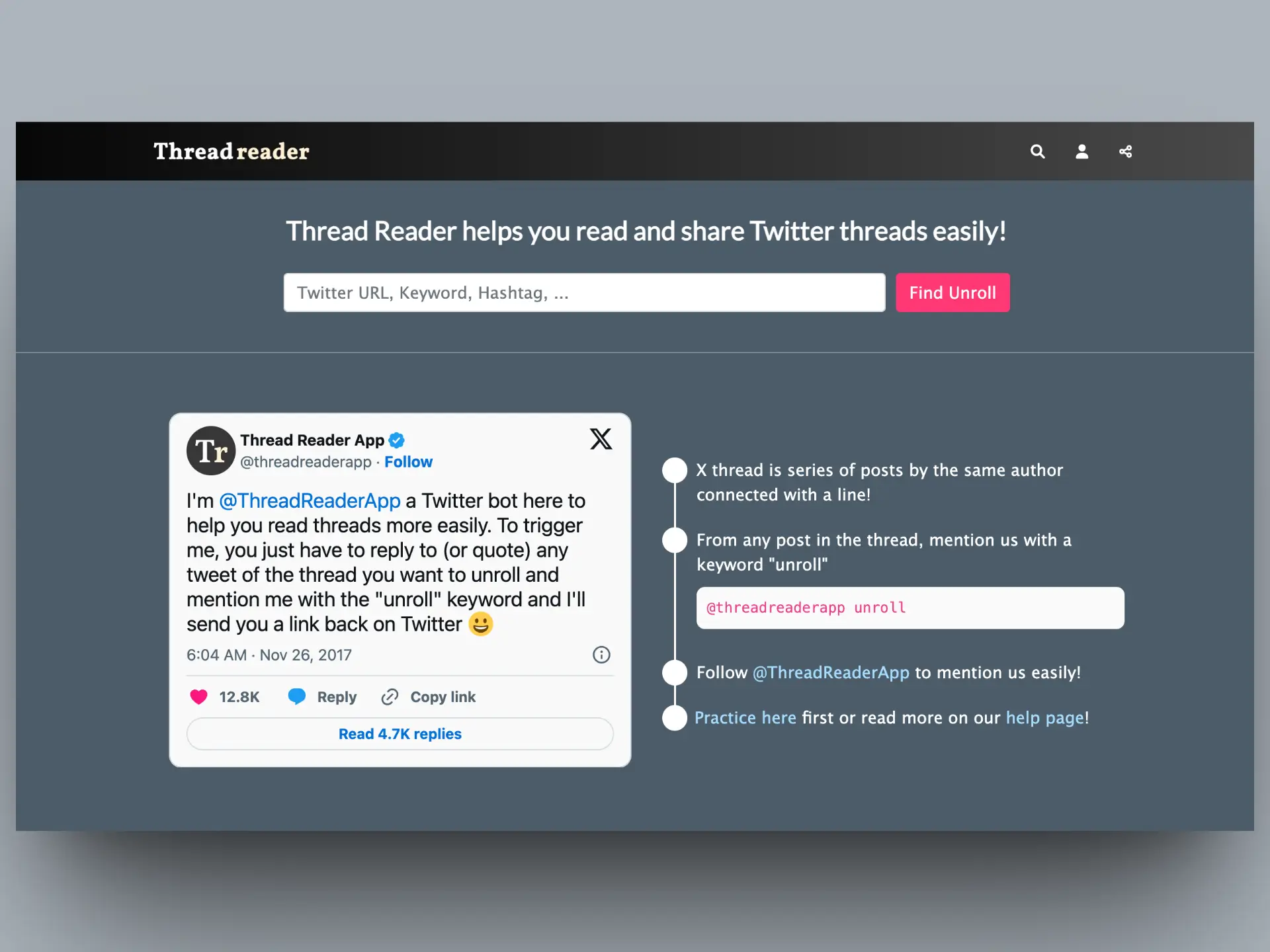 Thread Reader App unroll thread Thread Reader App unroll thread