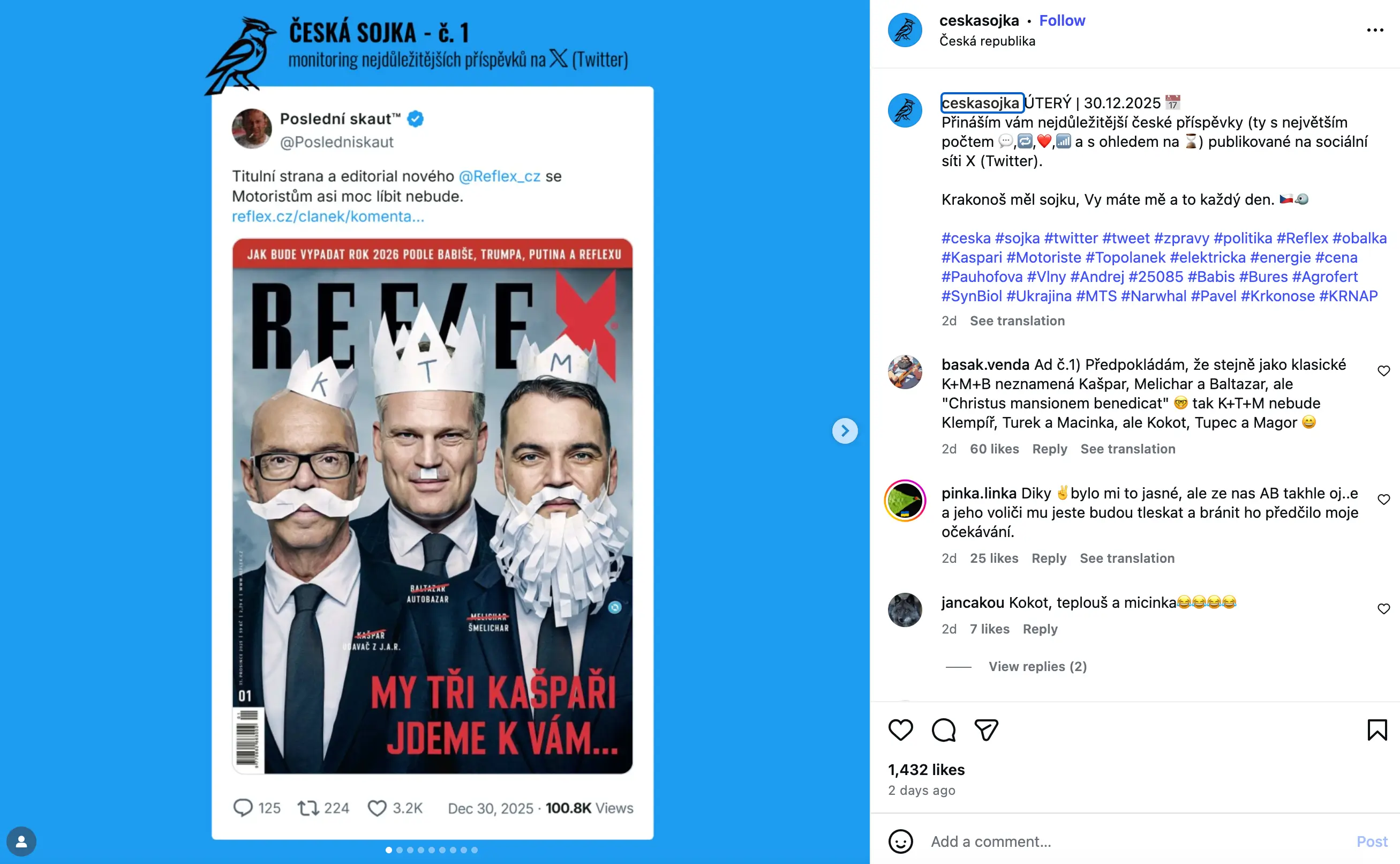 Česká republika x post to instagram Česká republika x post to instagram