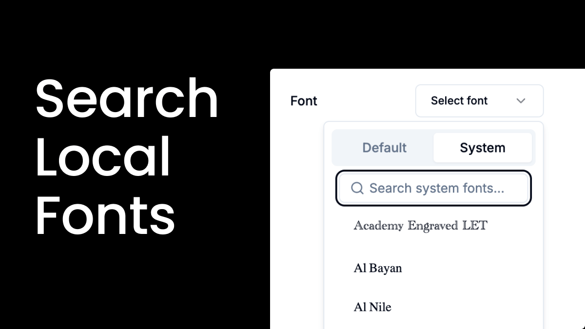 Font Search Feature