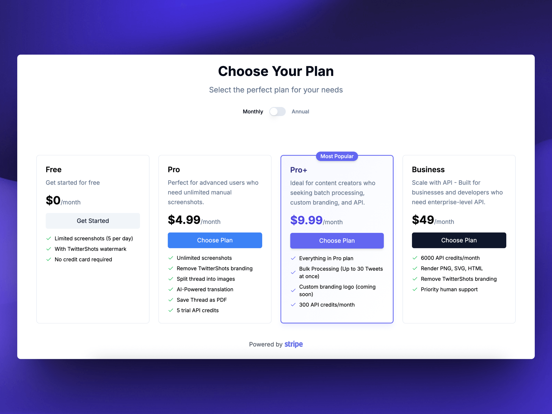 tweet screenshots and API access pricing