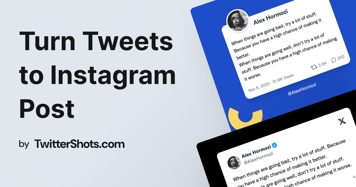 Turn Tweet to Instagram Post