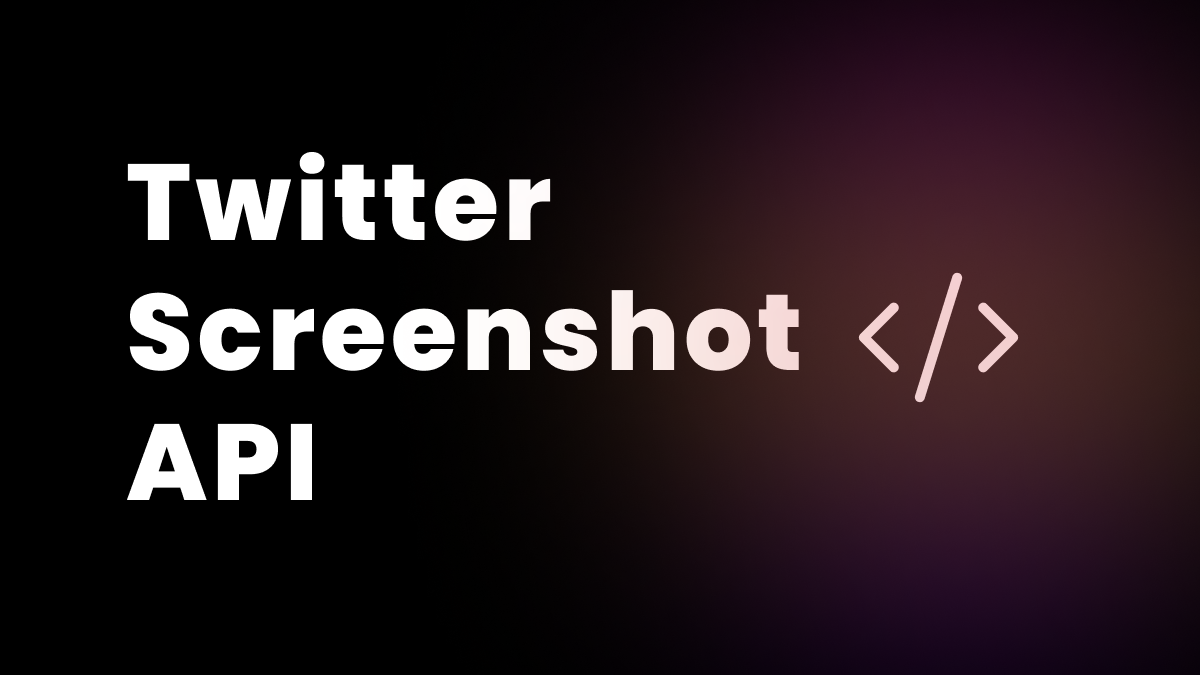 Tweet Screenshot API