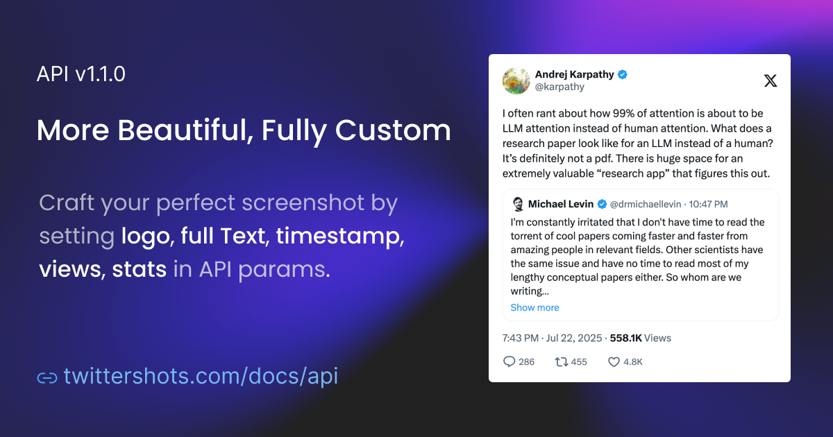 Create Twitter Screenshot bot with TwitterShots API