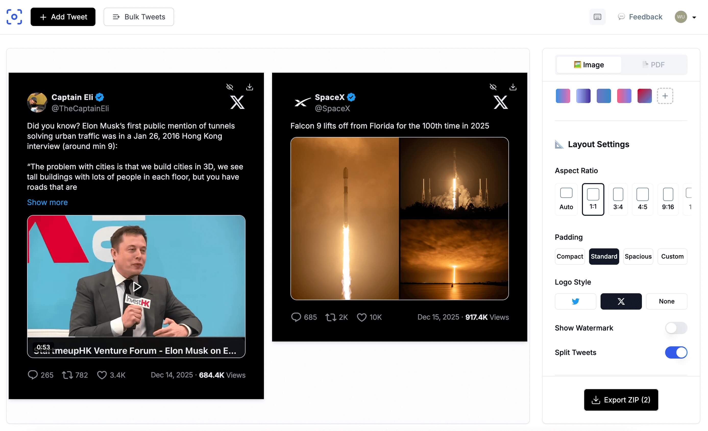 X Screenshot Example